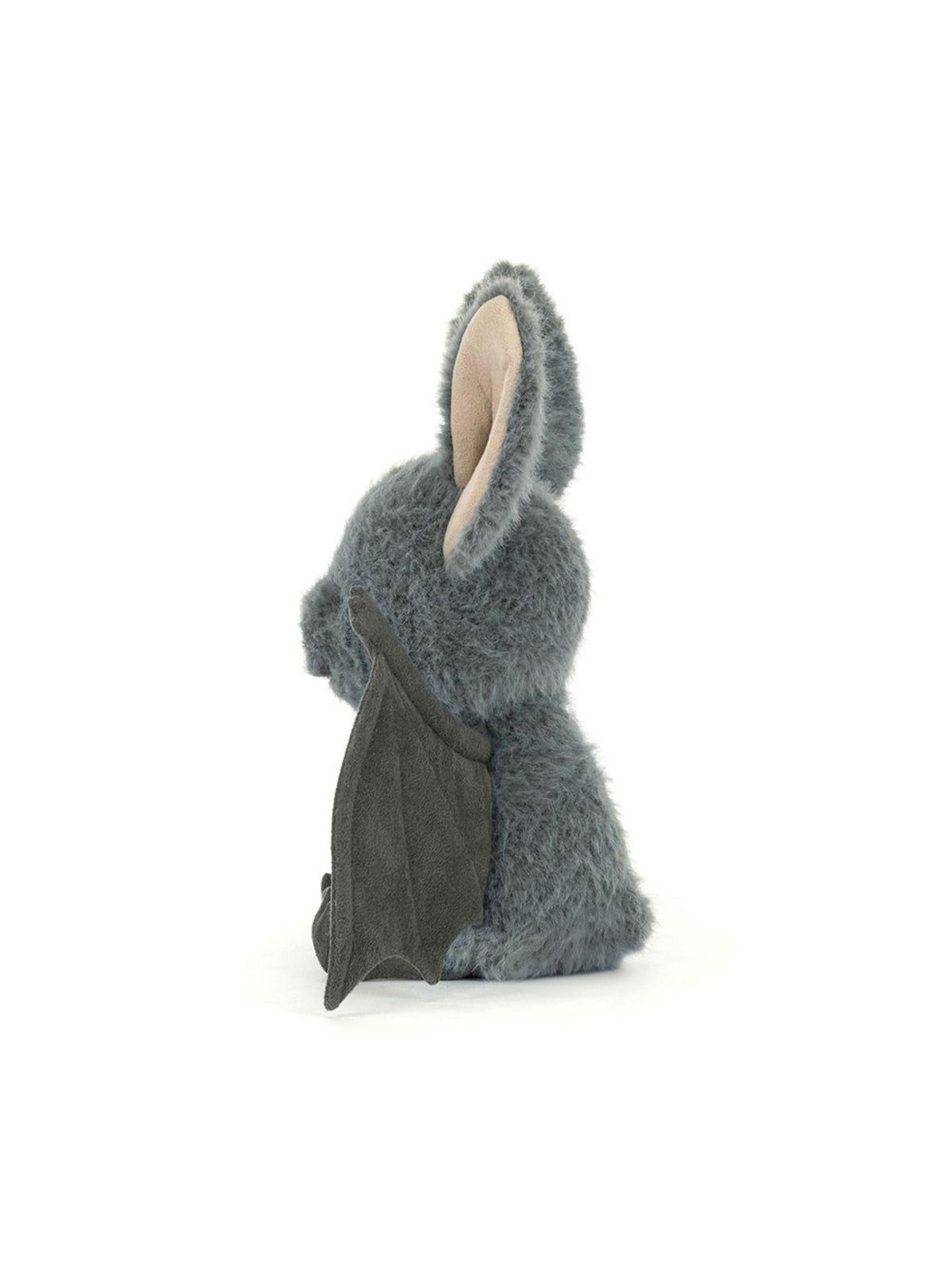 Plush toy bat with a soft texture on a white background