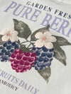 Design with berries and flowers on a light background