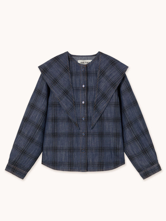 Check Denim Shirt