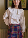 Embroidered Horses Buttoned Blouse