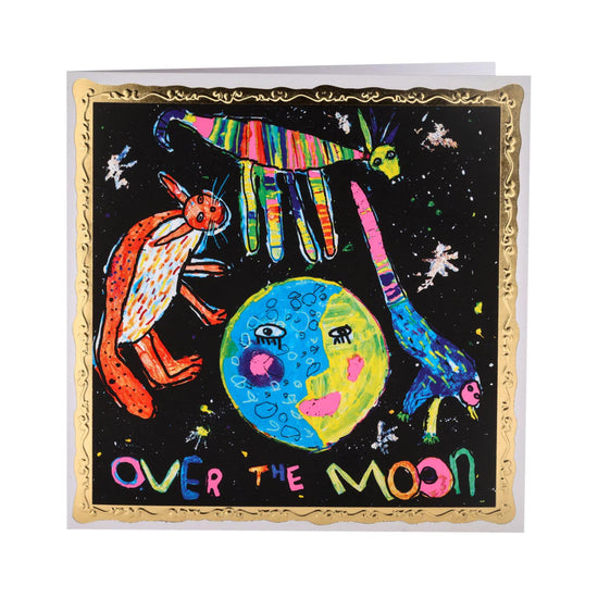 Arthouse Unlimited Over The Moon Greetings Card