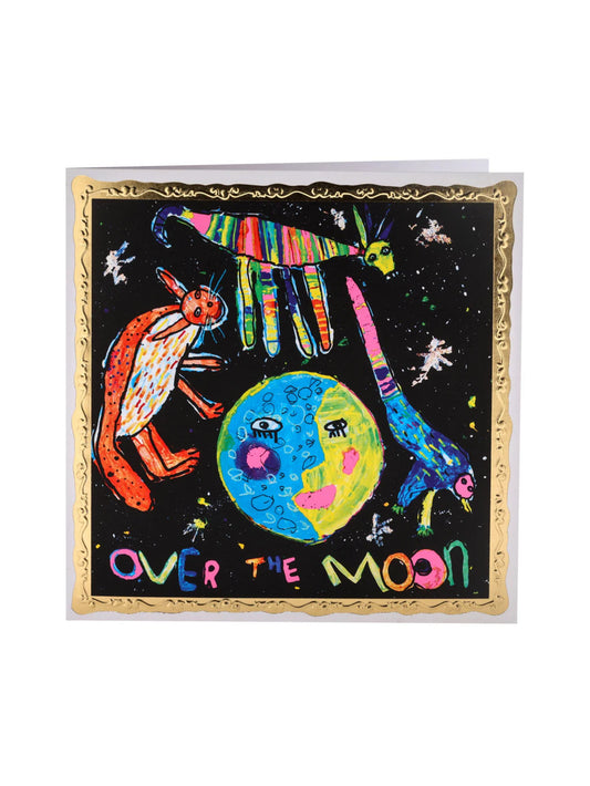 Arthouse Unlimited Over The Moon Greetings Card