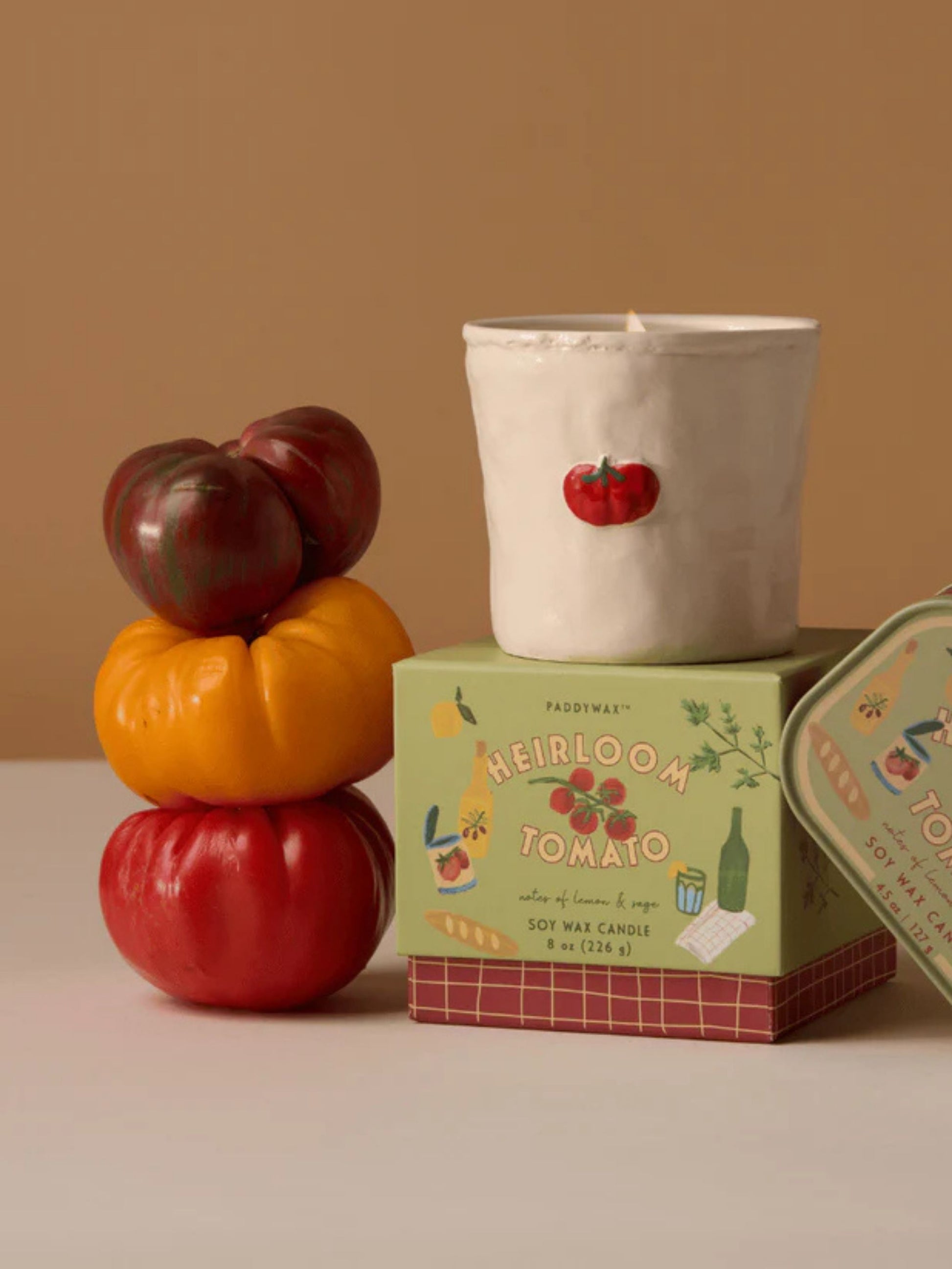Paddywax 8oz Candle in Scent Heirloom Tomato Jug Vessel