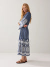 Chambray Dress with Embroidery