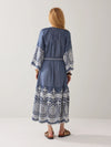 Chambray Dress with Embroidery