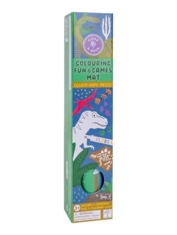 Colouring Fun and Games Mat Dinosaur