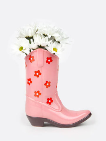 Rodeo Boot Pink Vase L