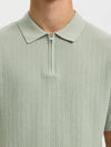 Cran Knit Structure Zip Polo