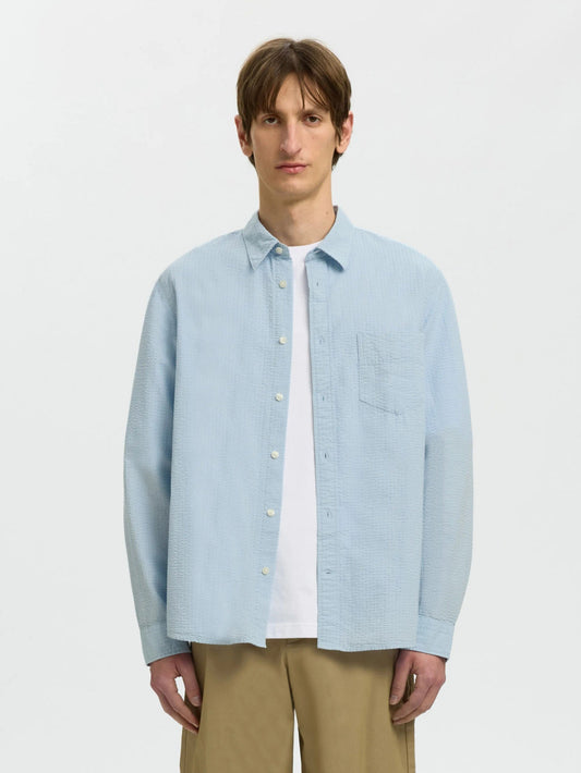 Freddie Solid Seersucker Shirt