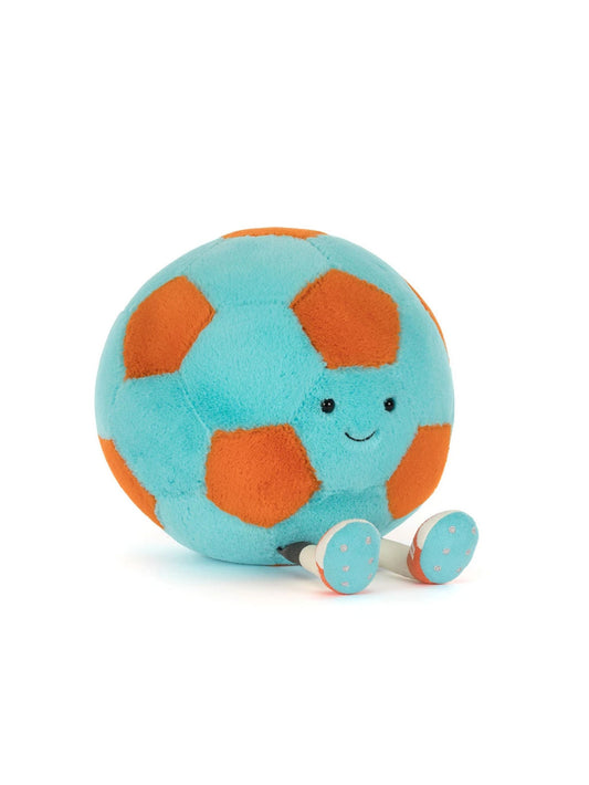Jellycat Amuseables Football Blue and Orange Soft Toy