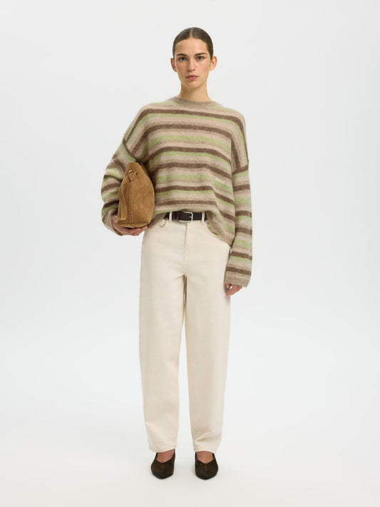 Lulu Loose Knit Button O-Neck Jumper