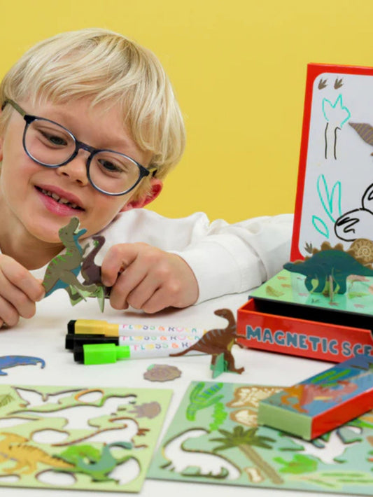 Magnetic Scene & Doodle Set Dinosaur