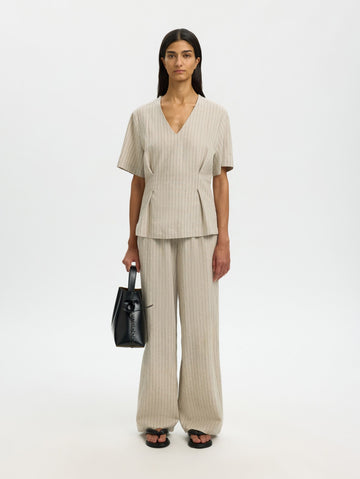 Mariam Wide Leg Linen Trousers