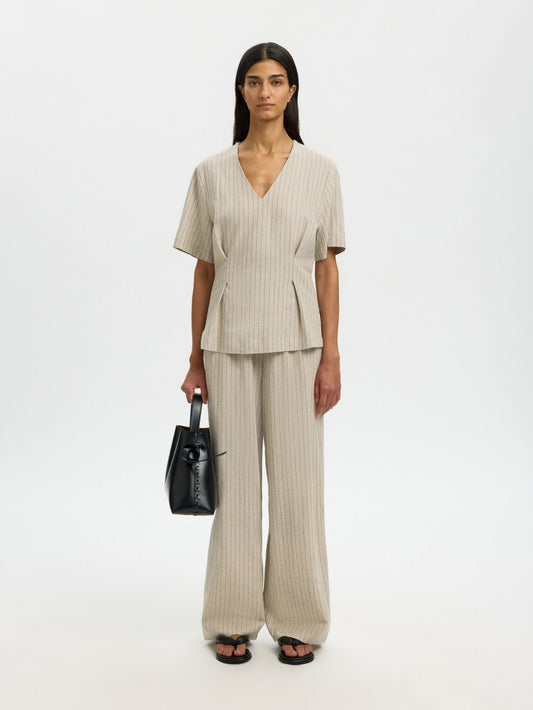 Mariam Wide Leg Linen Trousers