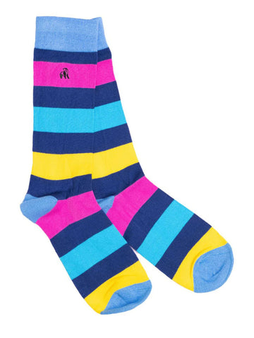 Neon Stripe Bamboo Socks