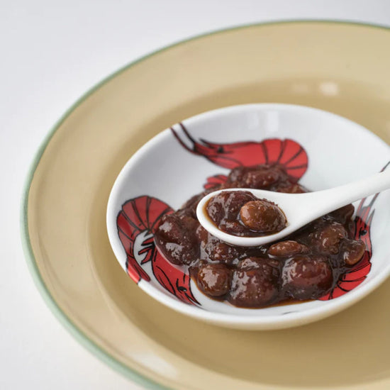 Poons London Soy Bean Doubanjiang  on a plate