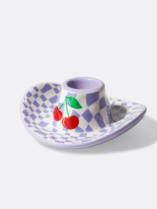 Rodeo Hat Lilac Candle Holder