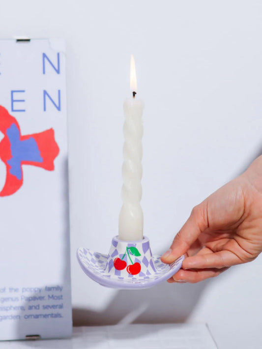 Rodeo Hat Lilac Candle Holder