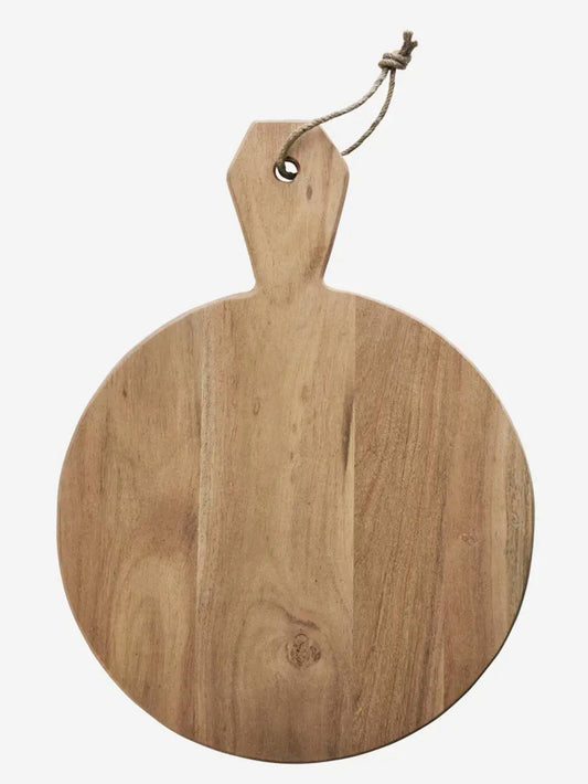 Round wooden chopping board