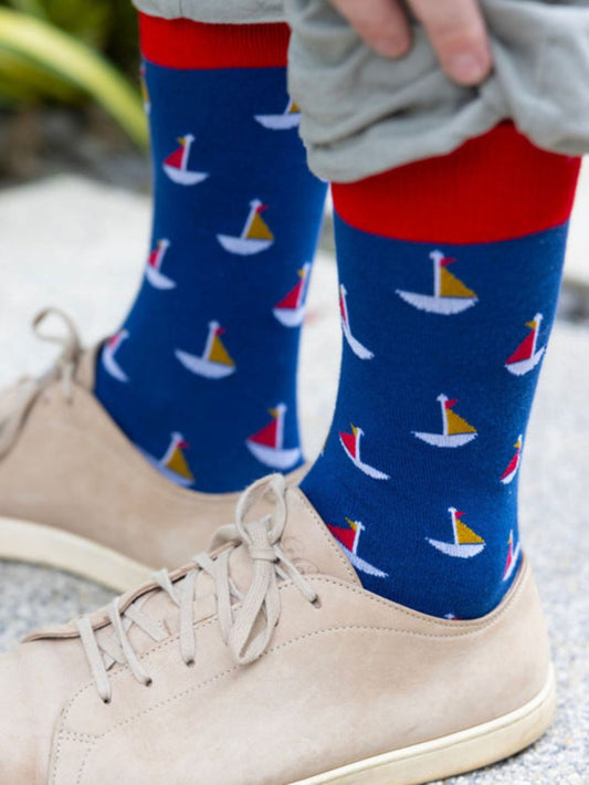 Sailing Boat Bamboo Socks