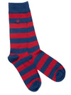 Burgundy Striped Bamboo Socks
