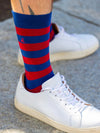 Burgundy Striped Bamboo Socks