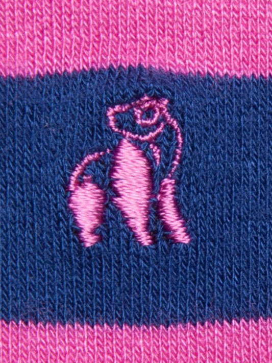 Rich Pink Striped Bamboo Socks