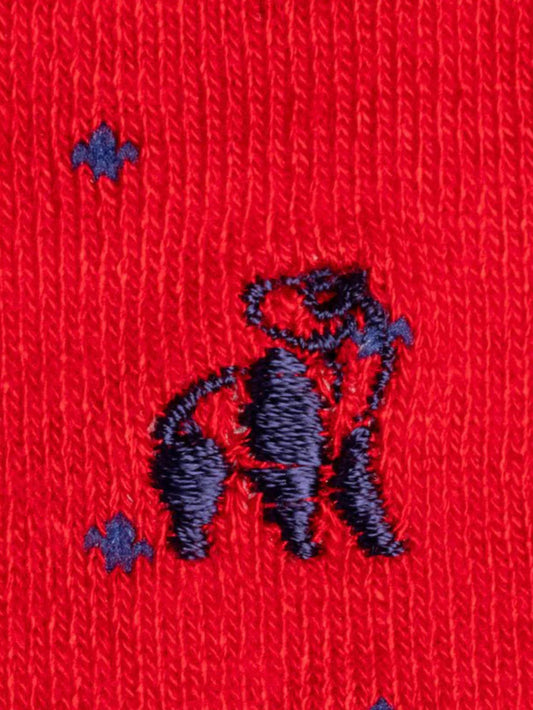 Spotted Red Bamboo Socks