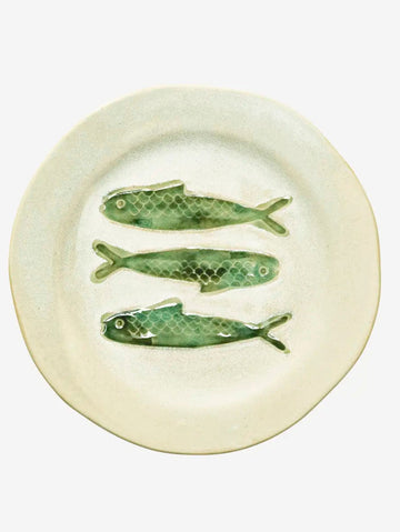 Green Stoneware Lunch Plate
