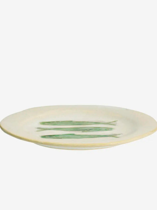Green Stoneware Lunch Plate