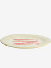 Red Stoneware Lunch Plate