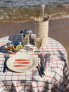 Red Stoneware Lunch Plate