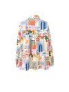 Womenâ€™s lightweight shirt with a relaxed fit and button-through front.