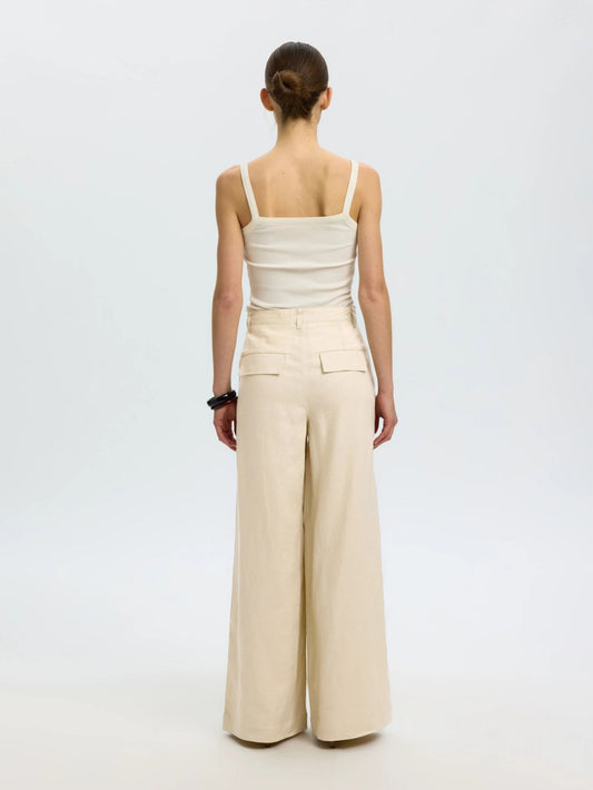 Extra Wide Magna Linen Trousers