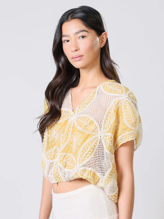 Whispers Top Yellow