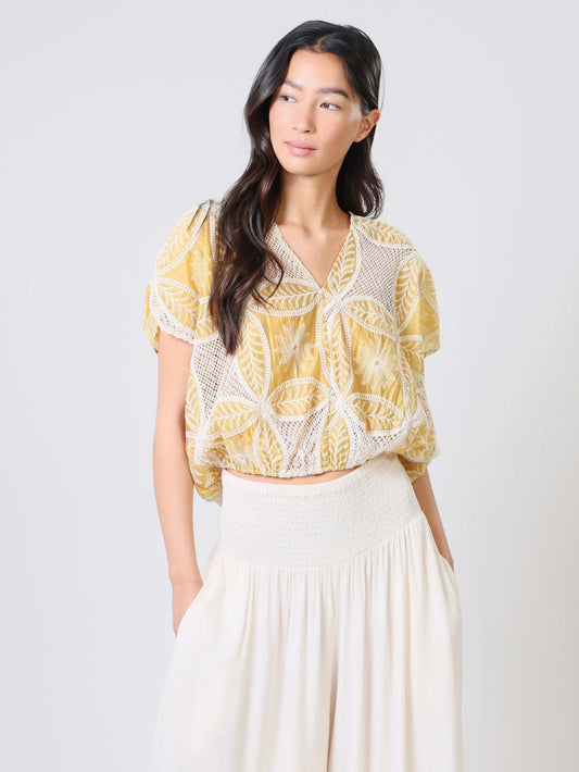 Whispers Top Yellow