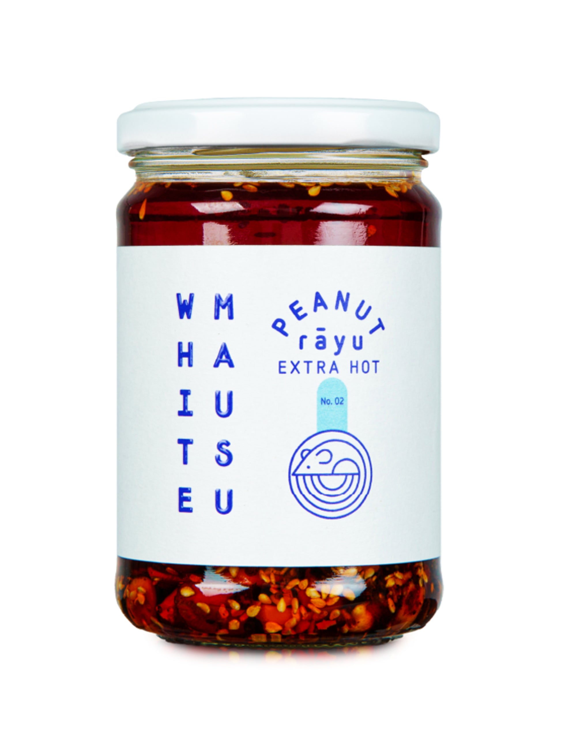 White Mausu Peanut Rayu Extra Hot